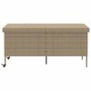 vidaXL Contenitore da Giardino con Ruote Beige 160x55x75 cm Polyrattan