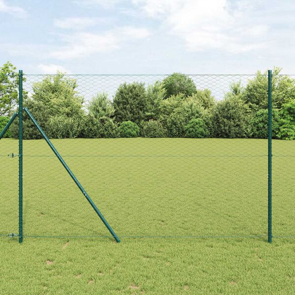vidaXL Palo della recinzione Grigio 100 x 1,5 m (rete da 36 mm)