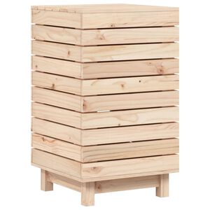 vidaXL Cesto per Bucato 44x44x76 cm Legno Massello Pino