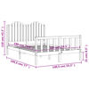 vidaXL Giroletto con Testiera Double in Legno Massello