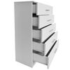 vidaXL Mobile Contenitore in Legno Multistrato 71x35x106 cm Bianco
