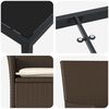 vidaXL Set da Pranzo per Giardino con cuscino 9 pcs Marrone polyrattan