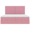vidaXL Letto con Contenitore con materasso Rosa 200 x 200 cm Velluto