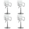 vidaXL Sedie da Pranzo Girevoli 4 pz Bianche in Similpelle