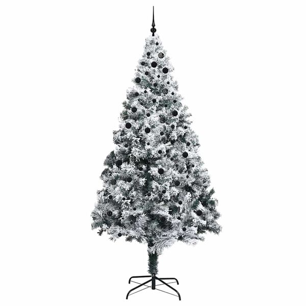vidaXL Albero di Natale con 300 LED con supporto Verde 300 cm PVC