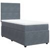 vidaXL Giroletto a Molle con Materasso Grigio Scuro 90x200 cm Velluto