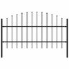 vidaXL Recinzione Giardino Woerden con Punta a Lancia 170x100 cm Nero