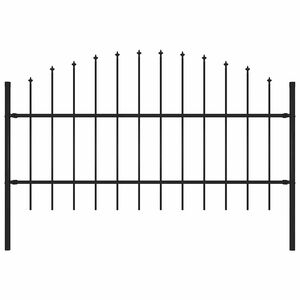 vidaXL Recinzione Giardino Woerden con Punta a Lancia 170x100 cm Nero