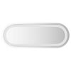 vidaXL Specchio da bagno LED Trasparente 40 x 15 cm vetro temperato
