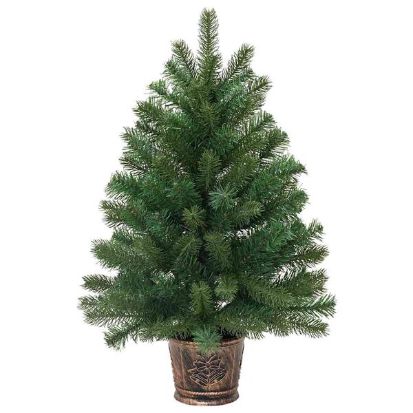 vidaXL Albero di Natale artificiale con 150 LED Verde 65 cm PE e PVC