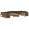 vidaXL Set divani con cuscino 11 pcs Legno di Acacia Massello