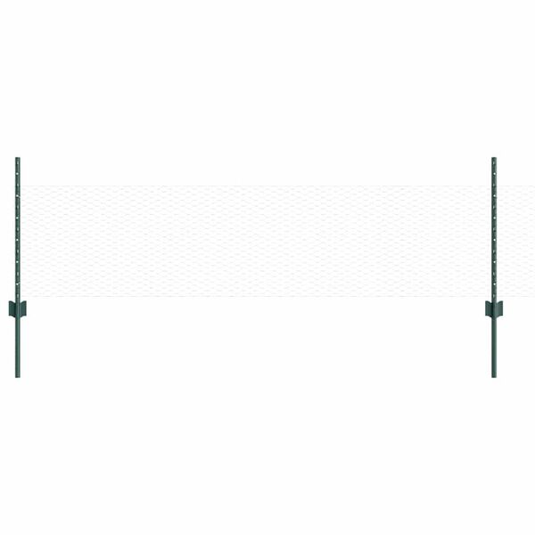 vidaXL Recinzione con Posto Verde 0,5 x 100 m Acciaio e PVC