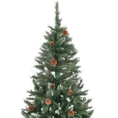 vidaXL Albero di Natale Artificiale Preilluminato con Pigne 210 cm