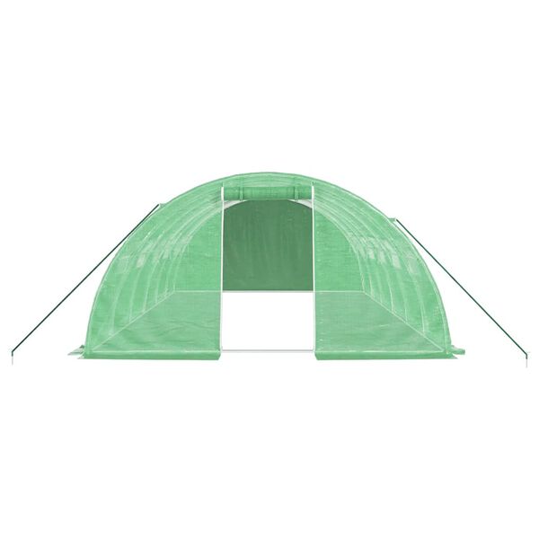 vidaXL Serra con Telaio in Acciaio Verde 24 m² 6x4x2 m