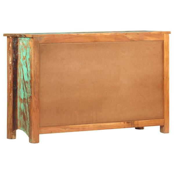 vidaXL Cassettiera 130x40x80 cm in Legno Massello di Recupero