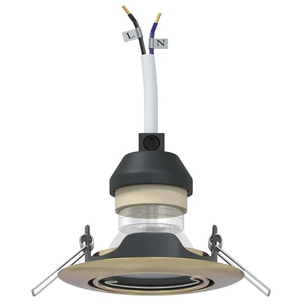 vidaXL Spotlight 6 pcs Ottone 9 x 9 x 2.5 cm Metallo