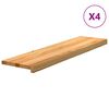 vidaXL Gradini 4 pz Marrone Chiaro 100x25x2 cm Legno Massello Rovere