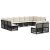 vidaXL Set Divano da Giardino 12 pz Nero polyrattan