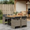 vidaXL Set da Pranzo da Giardino 5 pz con Cuscini in Polyrattan Grigio