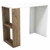 Homemania Tavolo Portacomputer Nano 90x40x75 cm Bianco e Noce