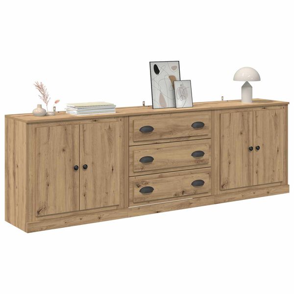 vidaXL Sideboards 3 pcs Rovere Artigianale 210 x 35,5 x 67,5 cm