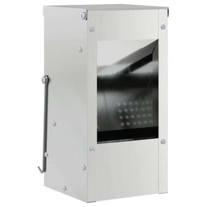 vidaXL Mangiatore per conigli Argento 12,5 x 12,5 x 25 cm