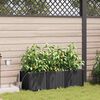 vidaXL Vaso da giardino 3 pcs Nero Acciaio