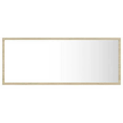 vidaXL Specchio da Bagno LED Rovere Sonoma 100x8,5x37 cm in Acrilico