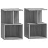 vidaXL Comodini 2 pz Grigio Sonoma 35x35x55 cm in Legno Multistrato