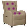 vidaXL Poltrona Wing Back Elettrica Massaggiante Cappuccino Similpelle