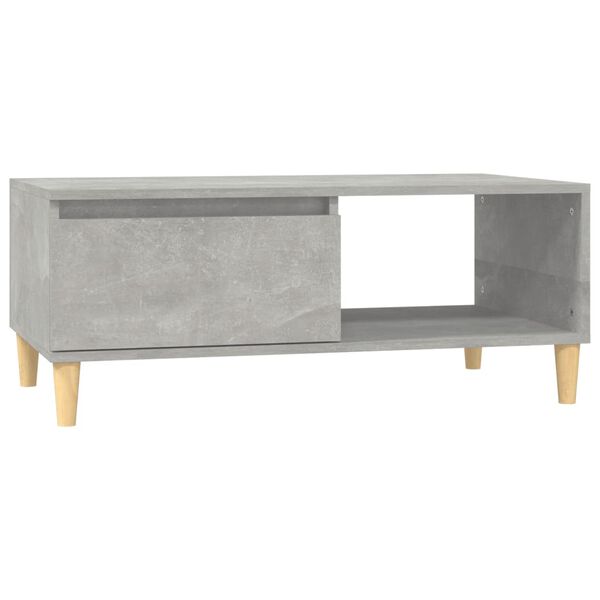 vidaXL Tavolino Salotto Grigio Cemento 90x50x36,5 cm Legno Multistrato
