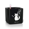 LECHUZA Fioriera da Tavolo CUBE Glossy CAT 14 ALL-IN-ONE Nero Lucido
