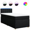 vidaXL Giroletto a Molle con Materasso Nero 100x200 cm in Tessuto