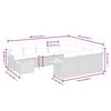 vidaXL Set Divani da Giardino 11 pz con Cuscini in Polyrattan Nero