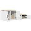 vidaXL Armadio 2 pcs Bianco 103 x 41 x 40 cm Legno multistrato