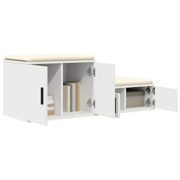 vidaXL Armadio 2 pcs Bianco 103 x 41 x 40 cm Legno multistrato
