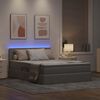 vidaXL Letto con contenitore e LED con led Talpa 140 x 190 cm Tessuto