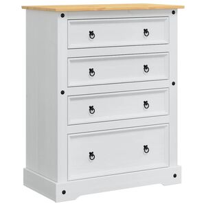 vidaXL Cassapanche di stoccaggio Corona Bianco 92 x 48 x 114 cm