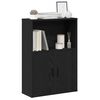 vidaXL Libreria Rovere Nero 60x24x85 cm in Legno Multistrato