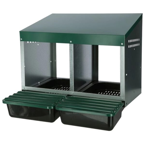 Kerbl Nido da Cova Doppio per Galline 53x52x43,5 cm Plastica Verde
