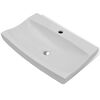 Lavello Bianco ceramica rettangolare con foro rubinetto 62,5 x 39,5 cm