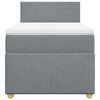 vidaXL Giroletto a Molle con Materasso Grigio Chiaro 90x190 cm Tessuto