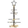 vidaXL Albero di Natale in metallo con supporto Nero 59,5 cm