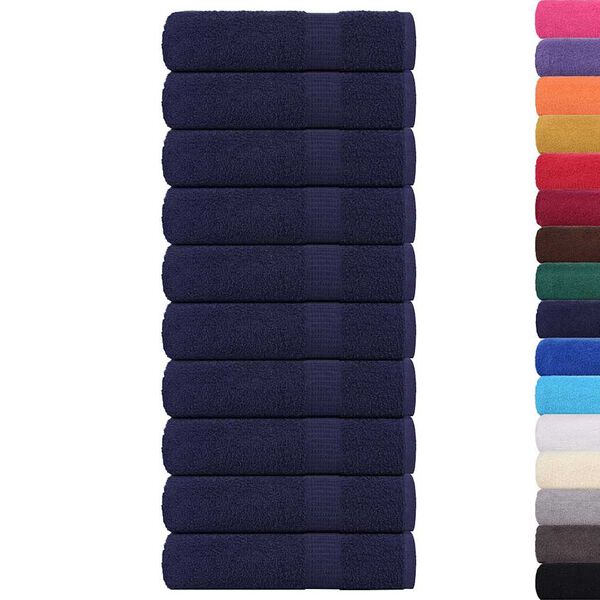 vidaXL Asciugamani da doccia FROGN 10 pz Blu navy 70x140 cm 360 g/m&sup2;