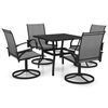 vidaXL Set da Pranzo da Giardino 5 pz in Textilene e Acciaio