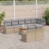 vidaXL Set Divano da Giardino 9 pcs Beige e Grigio Chiaro polyrattan