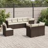 vidaXL Set Divani da Giardino 8 pz con Cuscini Marrone in Polyrattan