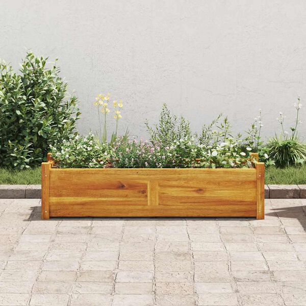 vidaXL Letto Rialzato da Giardino in Legno di Acacia 100x30x25 cm