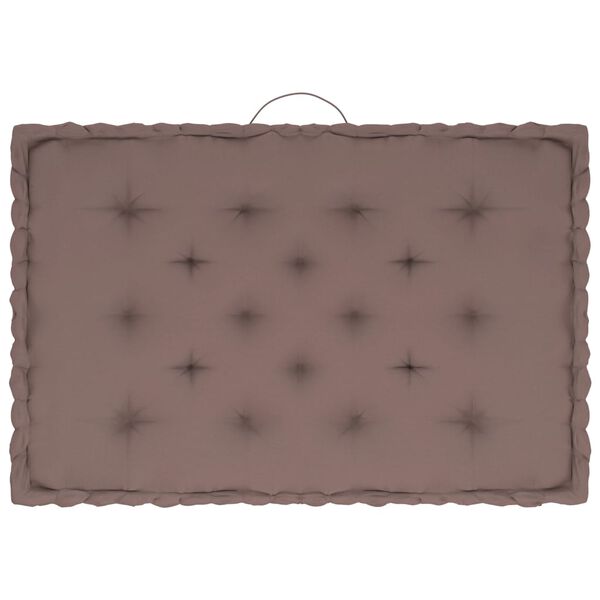 vidaXL Cuscini per Pallet e Pavimento 7 pz Grigio Talpa in Cotone