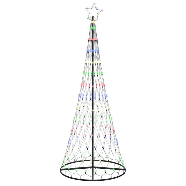 vidaXL Albero di Natale LED con 295 LED Multicolore 250 cm Metallo